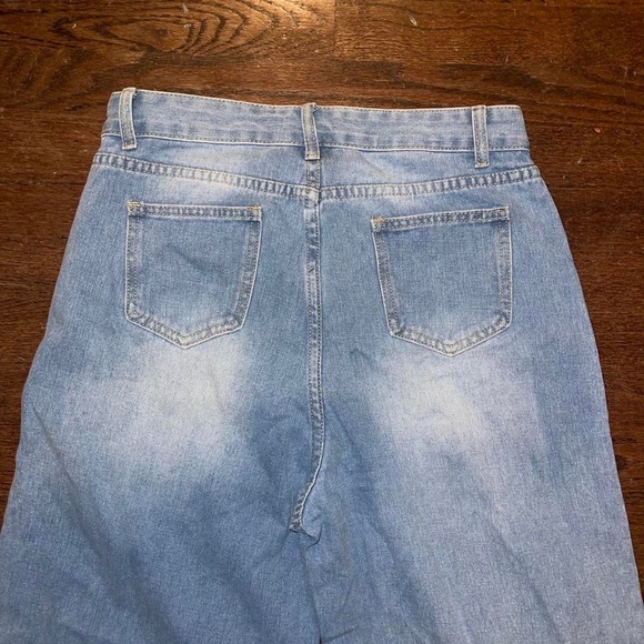 Shein Ripped Denim Pants Blue Jeans - Picture 3 of 3